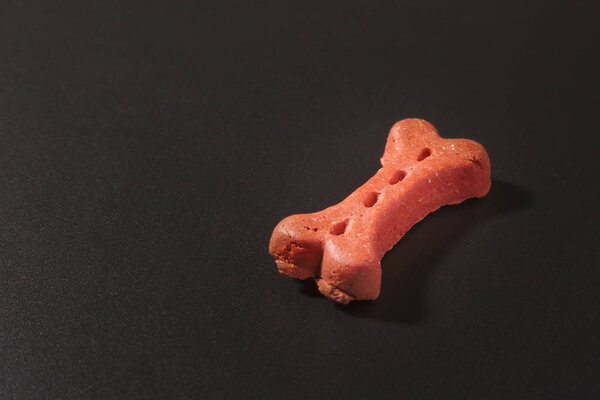 Dog cookies on a black background