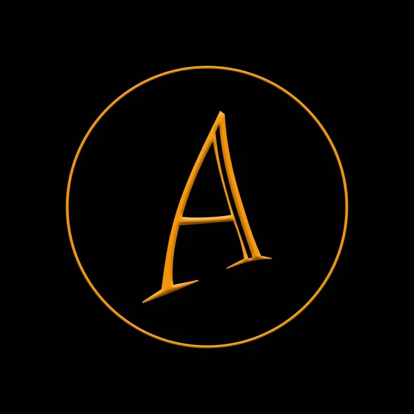 Carta do alfabeto sobre um fundo preto — Fotografia de Stock