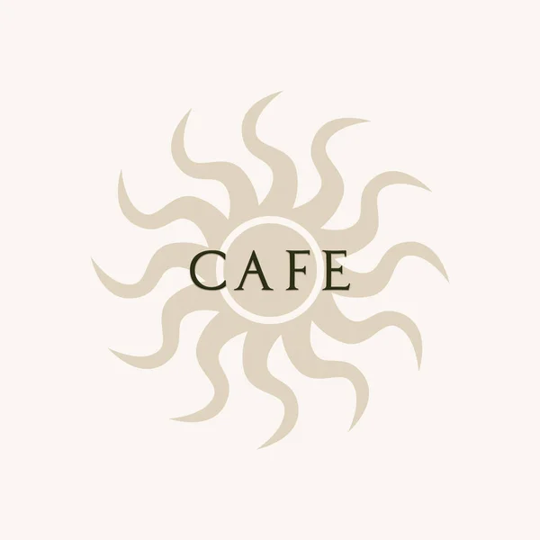 Das Wort Kaffee auf einer braunen Sonne — Stockfoto