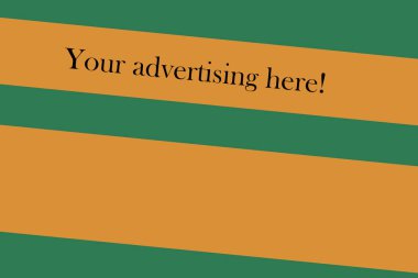 Burada bir yeşil ve sarı renk arka yüzünde yazılı reklam
