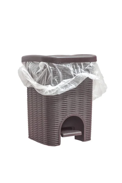 Garbage basket on white background — Stock Photo, Image