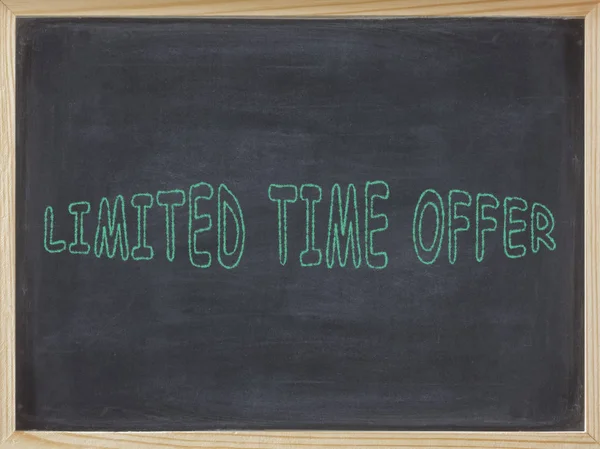 Limited Time Offer meat written on a blackboard