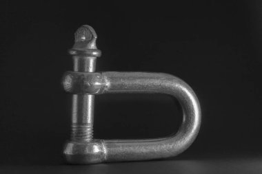 Endüstriyel bir kavramı ifade için siyah arka plan üzerinde endüstriyel kanca