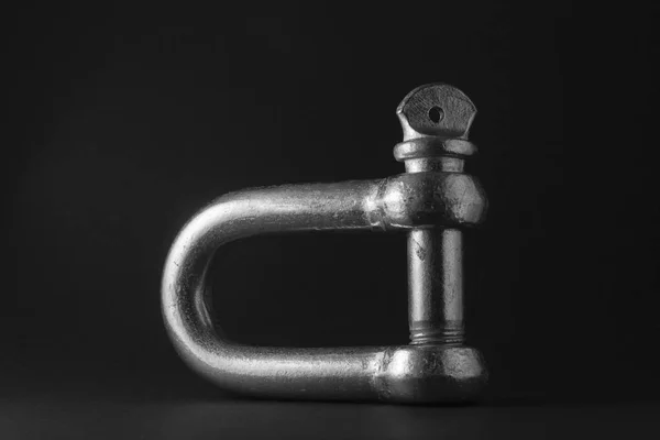 Industrial Hook Black Background Mean Industrial Concept — Stock Photo, Image