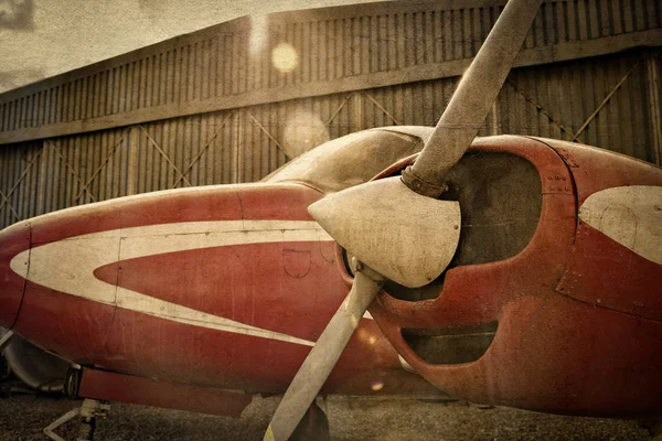 Velho avião monoplano — Fotografia de Stock