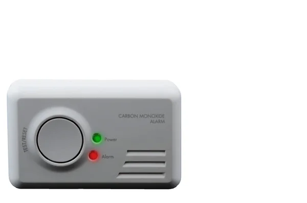 Beyaz arka plan üzerinde karbon monoksit alarm.
