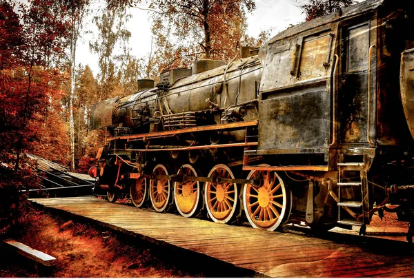 Retro vintage eski tren arka plan