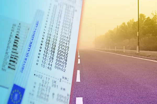 Fotoğraf konseptinin birleşimi HGV sürücüleri ve taşımacılık operatörü için yararlı