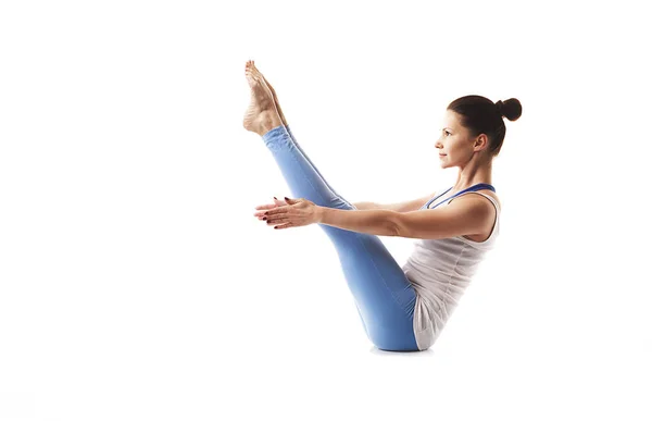 Prática de ioga e ginástica . — Fotografia de Stock