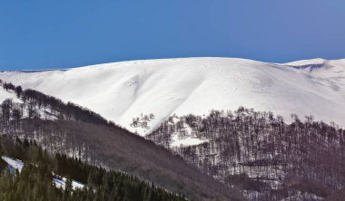 güzel alps kış panoramik havadan görünümü