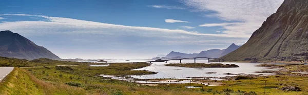 Lofoten Adaları Norveç Fiyordu harika köprü