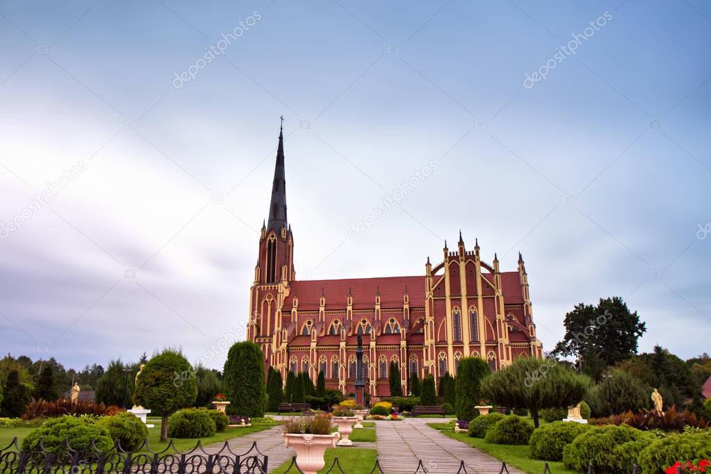 Old ancient castle. Holy Trinity Catholic Church