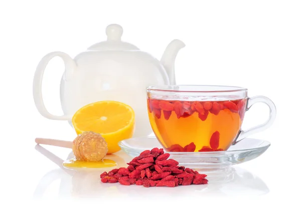 Чай из ягод годзи — стоковое фото