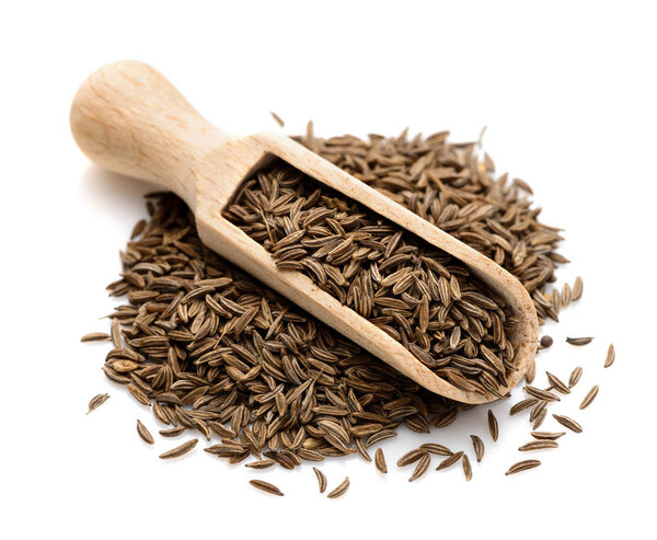 Cumin in a scoop for spices