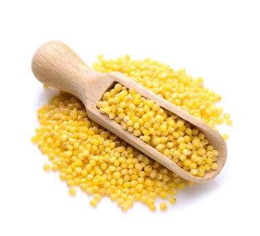 Ahşap scoopr çiğ çiğ darı