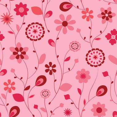 Soyut çiçek seamless modeli. EPS 8