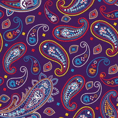 Paisley seamless modeli. Vektör çizim. EPS 8