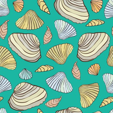 Deniz kabuğu. Seamless modeli.