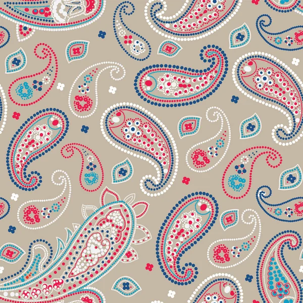 Paisley seamless pattern. Vector illustration. EPS 8 — Stock Vector