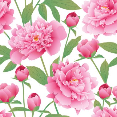 Elegance kesintisiz renk Şakayık desen. Bahçe Şakayık. EPS 10 vect