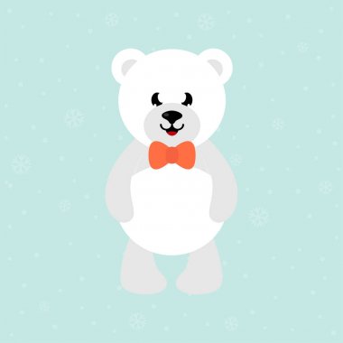 çizgi film beyaz ayı ile kravat