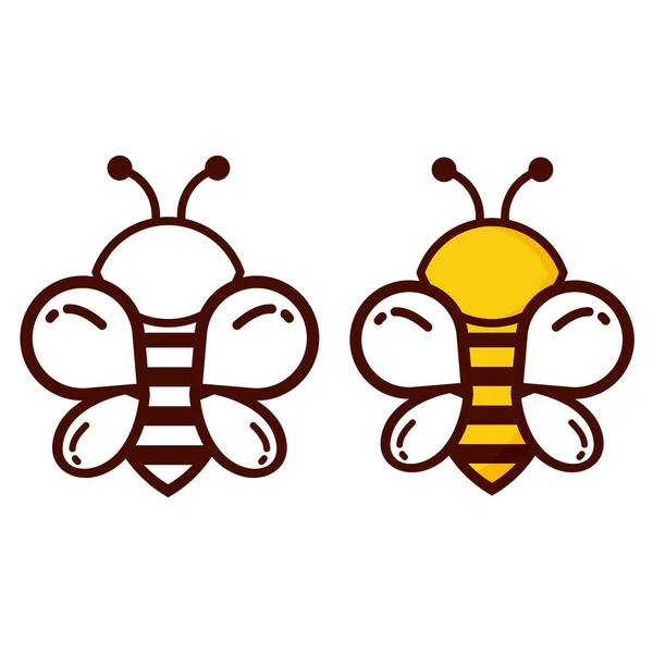 Arı anahat vektör set