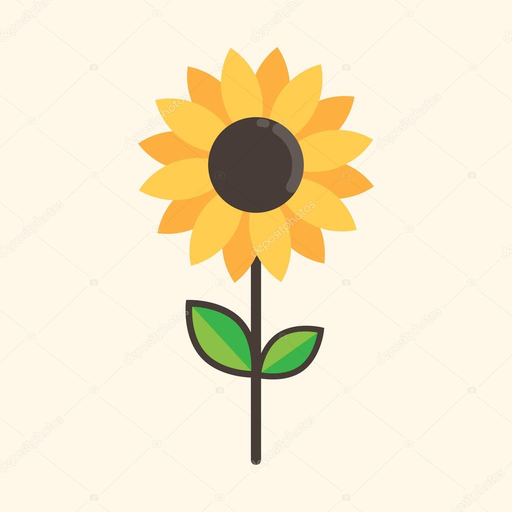 Cartoon cute sunflower — Stock Vector © Julia_January 166606754