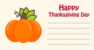 karikatür kabak Şükran günü kartı