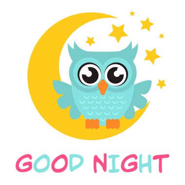 çizgi film baykuş metin ile aya