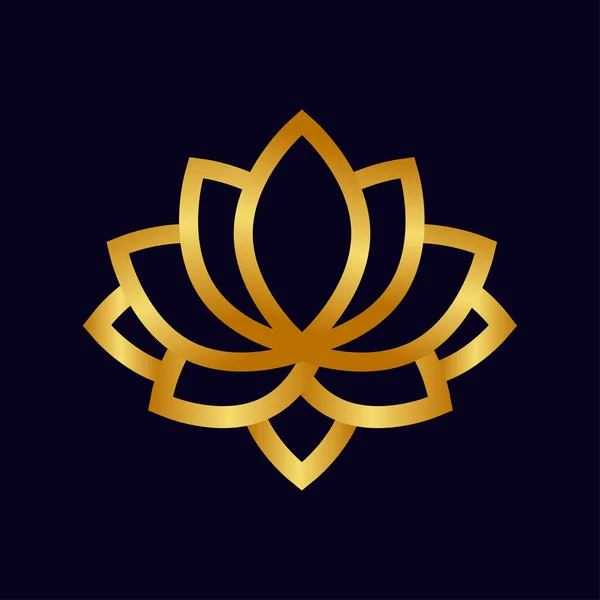 Γελοιογραφία lotus διάρθρωσης χρυσό — Διανυσματικό Αρχείο