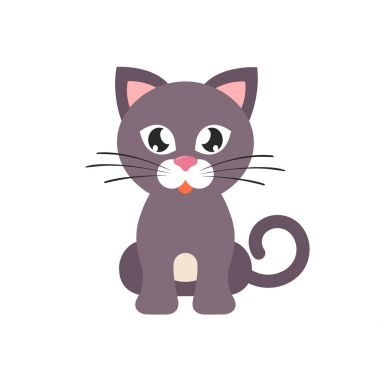 şirin kedi vektörü