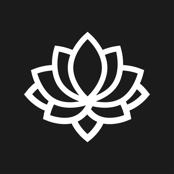 Γελοιογραφία lotus διάρθρωσης λευκό — Διανυσματικό Αρχείο