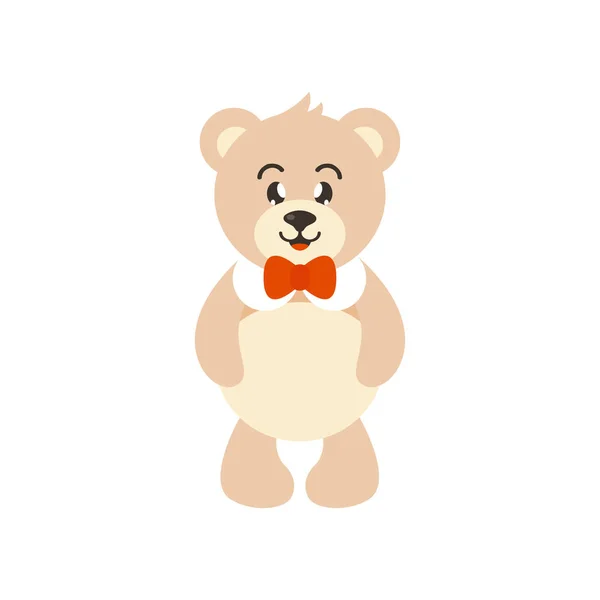 Niedlicher Bär mit Krawatte — Stockvektor