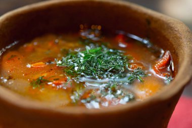 Macar Ulusal çanak - bogracs, ekmek plaka yakın