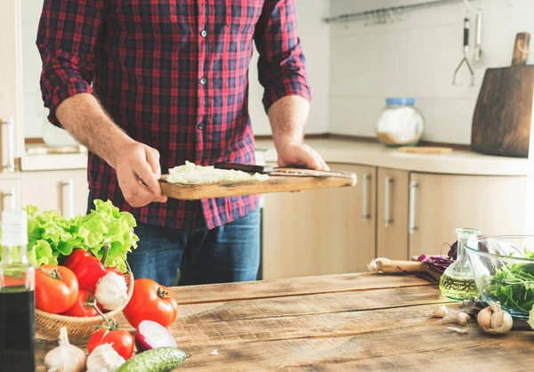 Zutaten zum Kochen gesunder Lebensmittel mit Platz für Ihr Produkt — Stockfoto
