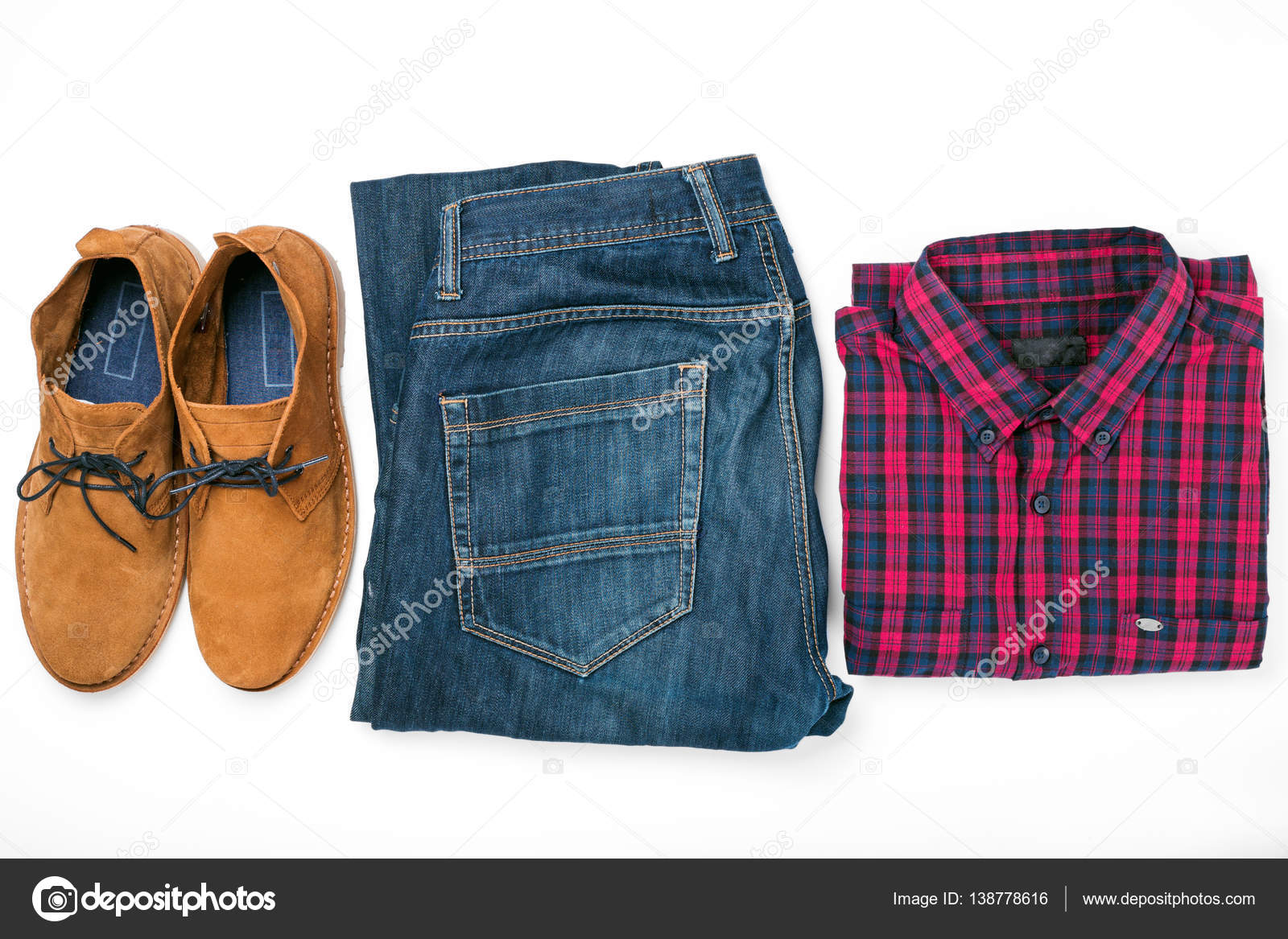 Collage Abbigliamento Foto E Stock Uomo — CamiciaJeans Scarpe Con 0kOPnw