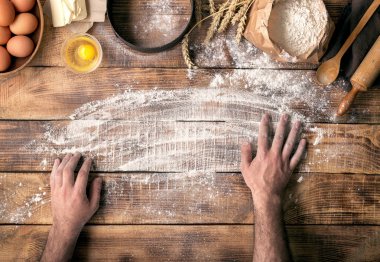 Erkek el hazırlar bir yer 