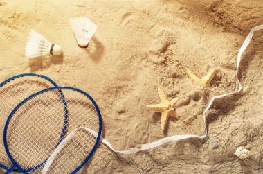 Badminton Raket, net, raketle
