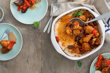 Tablo kopya alanı Sebzeli tavuk göğsü pişmiş