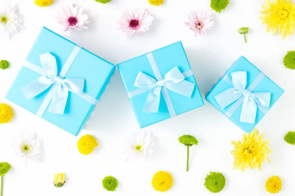 Cajas de regalo azul — Foto de Stock