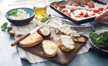 Bruschetta Baked domates ile 