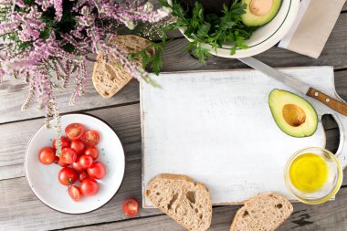 bruschetta yemek pişirmek için malzemeler