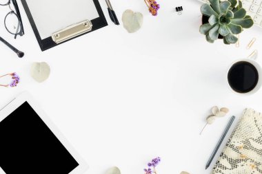 Çerçeve tablet, Pano, çiçekler