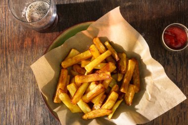 Fransız kızartması tabak kapatın 