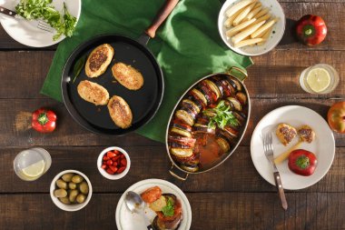 Farklı sebzeli yemekler