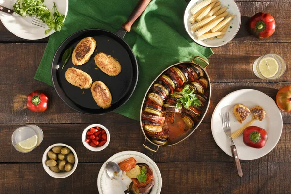 Farklı sebzeli yemekler