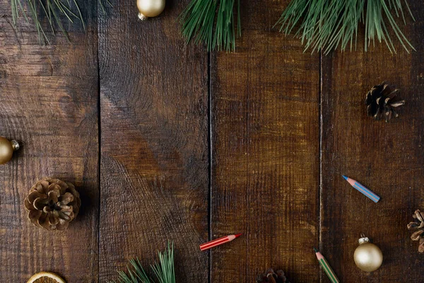 Weihnachten Hintergrund mit Dekorationen — Stockfoto