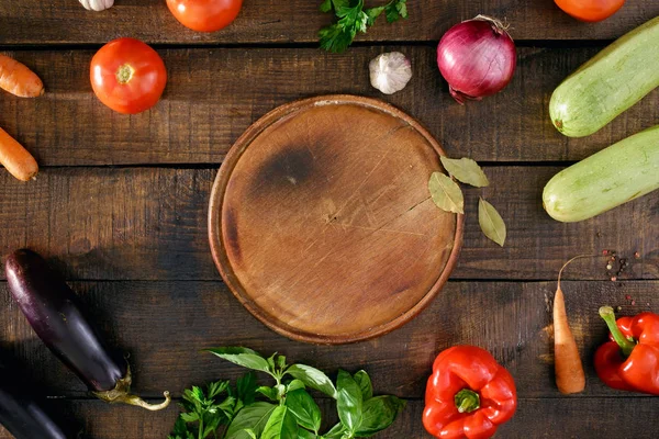 Rohstoffe für Ratatouille kochen — Stockfoto