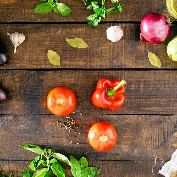 Légumes pour la cuisson ratatouille — Photo