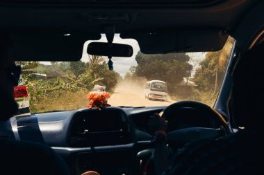 Afrika otobüs. Taksi görüntülemek. 